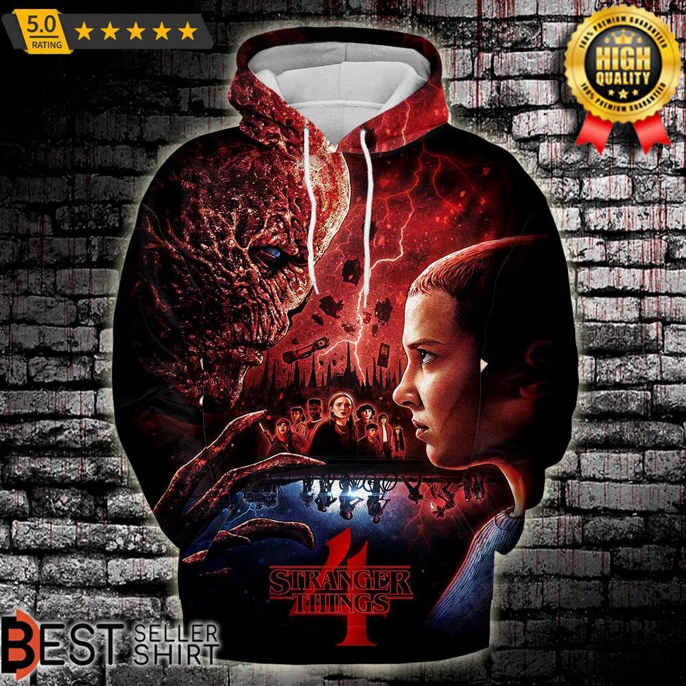 Stranger Things 4 The Rightside Up Kids 3D Hoodie All Over Print