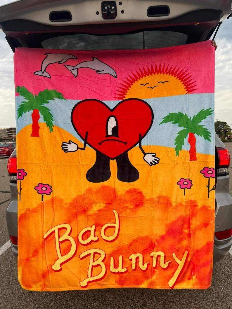 Shops Bad bunny blanket