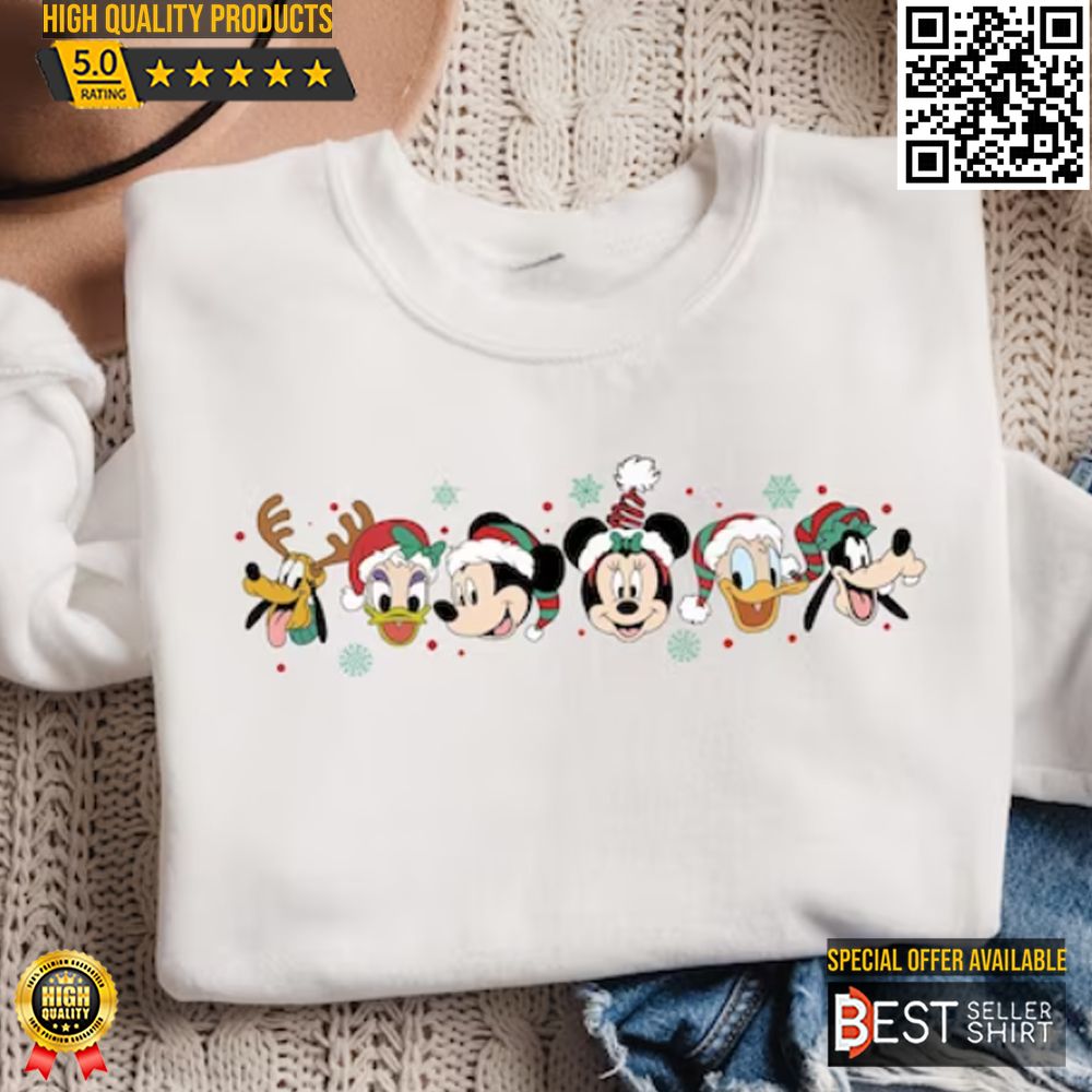 Disney Friends Christmas Sweatshirt Mickey Mouse Xmas Shirt Holiday Gift  For Family - Best Seller Shirts Design In Usa